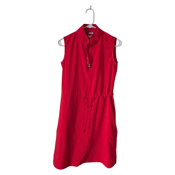 Daily Sports Sweden Red Athletic Dress - Size XS - Drawstring Golf Tennis Preppy